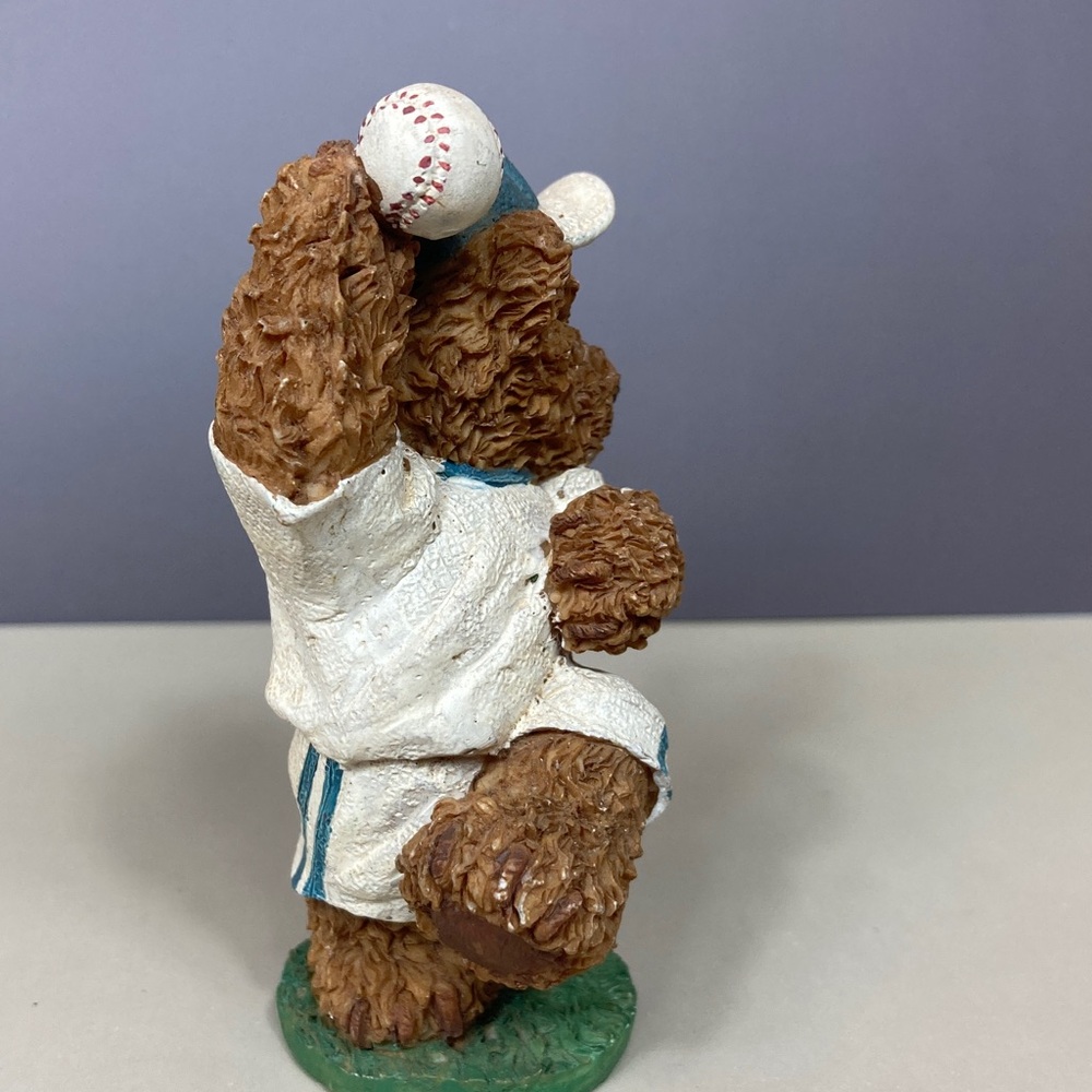 🐻📦$4.99 ship: Home Interiors KK Brown Bear Baseball Pitcher Figurines Lot of 2 - Picture 4 of 12